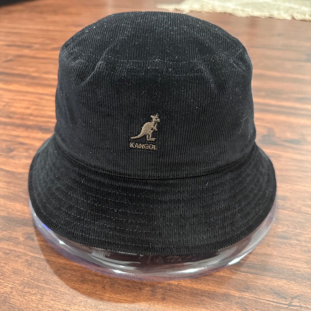 Kangol Black Corduroy Bucket Hat - Black Large